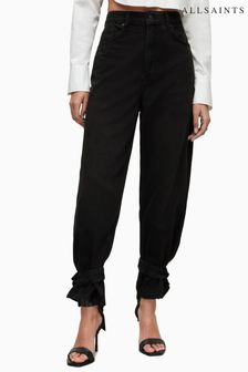 AllSaints Tara Black Ankle Tie Jeans (M86289) | $163