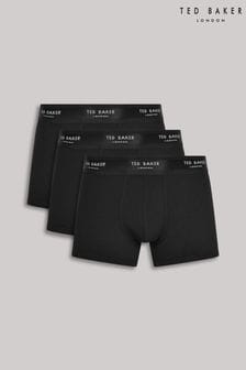 Ted Baker Black Cotton Trunks 3 Pack (M86468) | €43