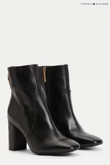 Tommy Hilfiger Black Hardware High Heel Boots (M86535) | $247