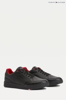 Tommy Hilfiger Mens Black Modern Leather Cupsole Shoes (M86537) | €135