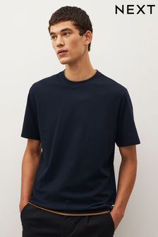 Navy Blue Mock Layer T-Shirt (M86827) | €10