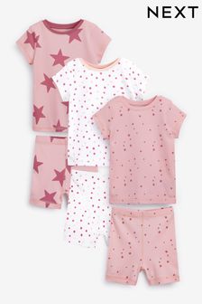 Pink/White Star/Spot 3 Pack Short Pyjamas (9mths-16yrs) (M86982) | $48 - $71