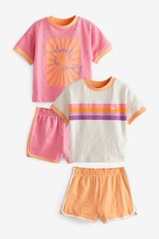 Orange/Pink 2 Pack Short Pyjamas (9mths-12yrs) (M86983) | $38 - $54
