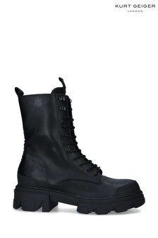KG Kurt Geiger London Black Vegan Trekker Lace Boots (M87050) | $229