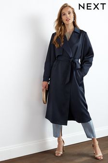 Navy blue duster on sale coat