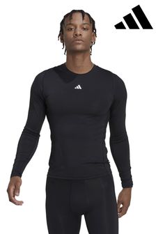 adidas Black Techfit Training Long Sleeve Top (M87420) | $48