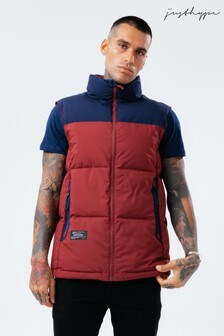 Hype. Mens Burgundy Red Gilet With Detachable Hood (M87445) | ₪ 210