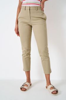 Crew Clothing Company Natural Cotton Fitted Casual Trousers (M87479) | €37