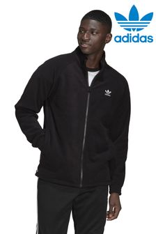 Negru - Bluză Adidas Originals Tedd din fleece cu trifoi (M87535) | 418 LEI