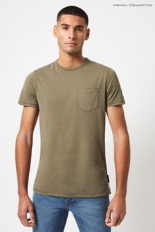 French Connection Green Pocket T-Shirt (M87708) | OMR9