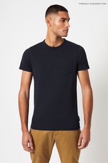 French Connection T-Shirt mit Tasche, dunkles Marineblau (M87709) | 14 €