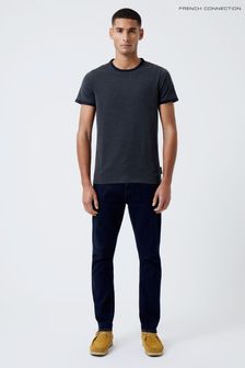 French Connection Charcoal/Navy Ringer T-Shirt (M87764) | LEI 120