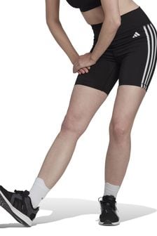 adidas Black Training Essentials 3-Stripes High-Waisted Short Leggings (M87798) | €37