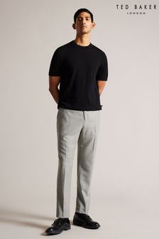 Ted Baker Grey Lucciat Slim Fit Herringbone Trousers (M87874) | €94