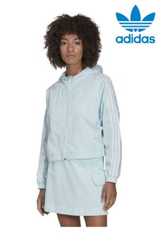 Синий спортивный топ из поплина с капюшоном adidas Originals Adicolor (M88044) | €40
