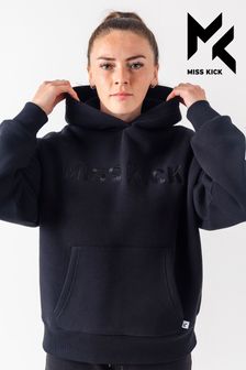 ブラック - Miss Kick Womens Leah Embroided Black Hoodie (M88091) | ￥7,400
