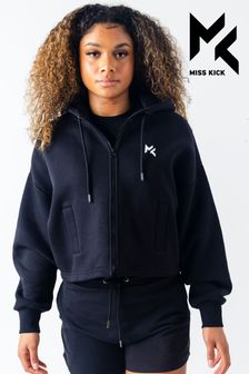 Черный - Женская толстовка свободного кроя на молнии Miss Kick (M88107) | €48