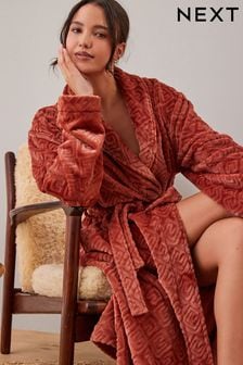 Rust Brown Monogram Supersoft Dressing Gown (M88240) | 874 UAH
