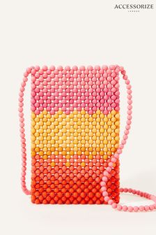 Accessorize Yellow Beaded Cross-Body Phone Pouch (M88300) | €14