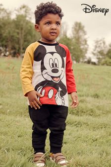 White/Black Oversized Mickey Mouse Colourblock Long Sleeve T-Shirt (3mths-8yrs) (M88431) | ₪ 39 - ₪ 46