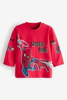 Красный - Футболка с длинными рукавами и принтом "Человек-паук" (3 мес.-8 лет) (M88433) | €8 - €10