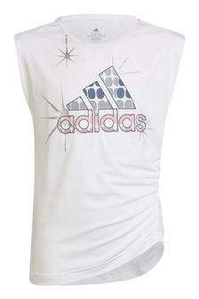 adidas White Dance Single Jersey Regular Tank Top (M89006) | €12.50