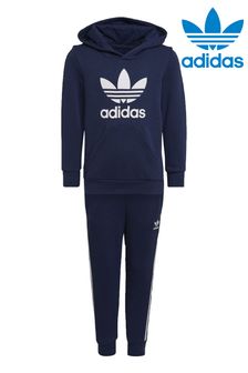 adidas Originals 童裝藍色Adicolour連帽衫套裝 (M89098) | HK$442