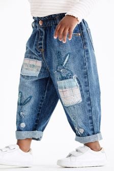 Denim Dark Wash Paperbag Jeans (3mths-7yrs) (M89139) | €20 - €22.50