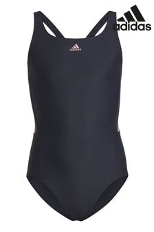 adidas Blue 2-Stripe Little Kids Swimsuit (M89174) | 10 BD