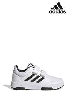 adidas White/Black Tensaur Hook and Loop Shoes (M89212) | $45