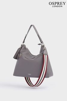 Серый - Кожаная сумка-хобо Osprey London Stella (M89339) | €207