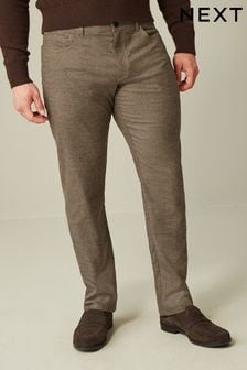 Brown Slim Fit Brushed Puppytooth Trousers (M89393) | €12