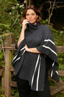 Live Unlimited Grey Roll Neck Poncho (M89484) | €39