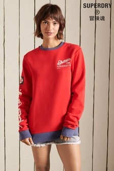 Superdry Red Oversized Core Logo American Classic Sweatshirt (M89522) | 60 €