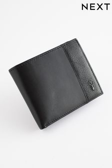 Черный - Кожаный кошелек с нашивками и нашивками оленя (M89640) | €30