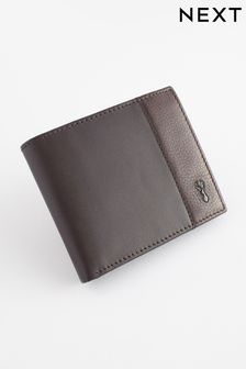 Коричневый - Кожаный кошелек с нашивками и нашивками оленя (M89642) | €30