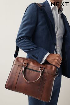 Brown Leather Briefcase (M89672) | CA$178