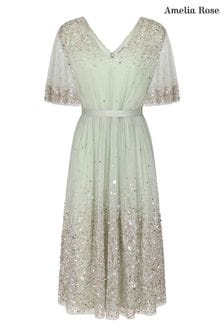 Amelia Rose Green Embellished Maxi Dress (M89686) | 104 €
