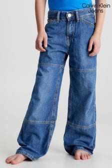 Niebieskie chłopięce jeansy Calvin Klein Jeans Authentic Vintage o luźnym kroju (M90086) | 255 zł