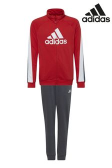 adidas Red Colourblock Big Badge Of Sports Tracksuit (M90178) | $83