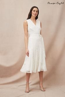 Phase Eight Cream Caterina Embroidered Flared Wedding Dress (M90318) | $648