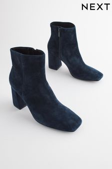 Navy Forever Comfort® With Motionflex Square Toe Ankle Boots (M90573) | SGD 122