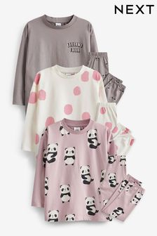 Pink/Grey Jogger Pyjamas 3 Pack (3-16yrs) (M90635) | $73 - $89