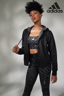 adidas Black Hyperglam Full Zip Fleece Hoodie (M90670) | 67 €