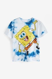 Blue Tiedie Spongebob Short Sleeve T-Shirt (3-16yrs) (M90801) | €17.50 - €24
