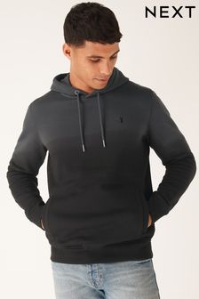 Negro gris - Sudadera con capucha de efecto teñido anudado/con teñido sombreado (M90882) | 45 €