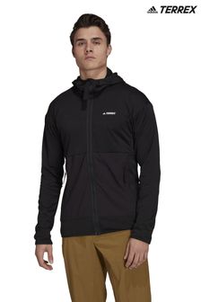 adidas Black Terrex Tech Flooce Light Hooded Hiking Jacket (M91113) | 101 €