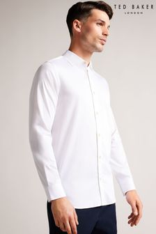 Белая стретчевая рубашка с длинными рукавами Ted Baker Bellow (M91388) | €56