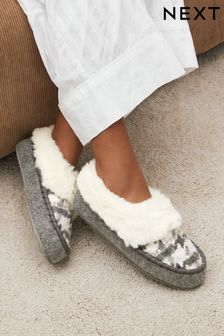 Grey Check Shoot Slippers (M91540) | 18 €
