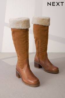 Signature Leather Forever Comfort® Faux Fur Knee High Boots (M91686) | 241 zł